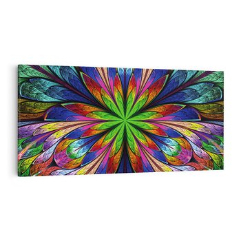 Obraz na płótnie 120x60 - Witrażowa magia na płótnie - witraż, sztuka
