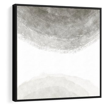 Obraz w ramie 50x50 - Impresje Energii - rozmyte cienie, abstrakcja - rama czarna