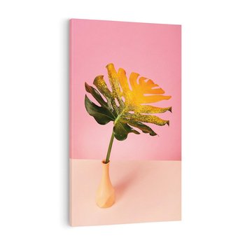 Obraz na płótnie 80x120 - Egzotyczna monstera - monstera, liść