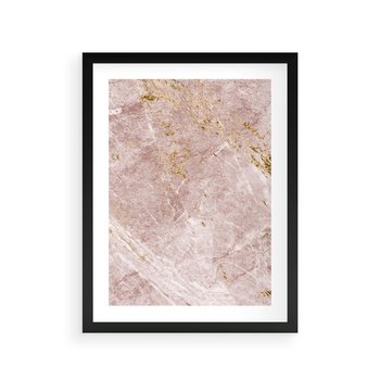 Plakat w ramie 30x40 - Wyjątkowa Stylizacja - marmur, złoto - rama czarna