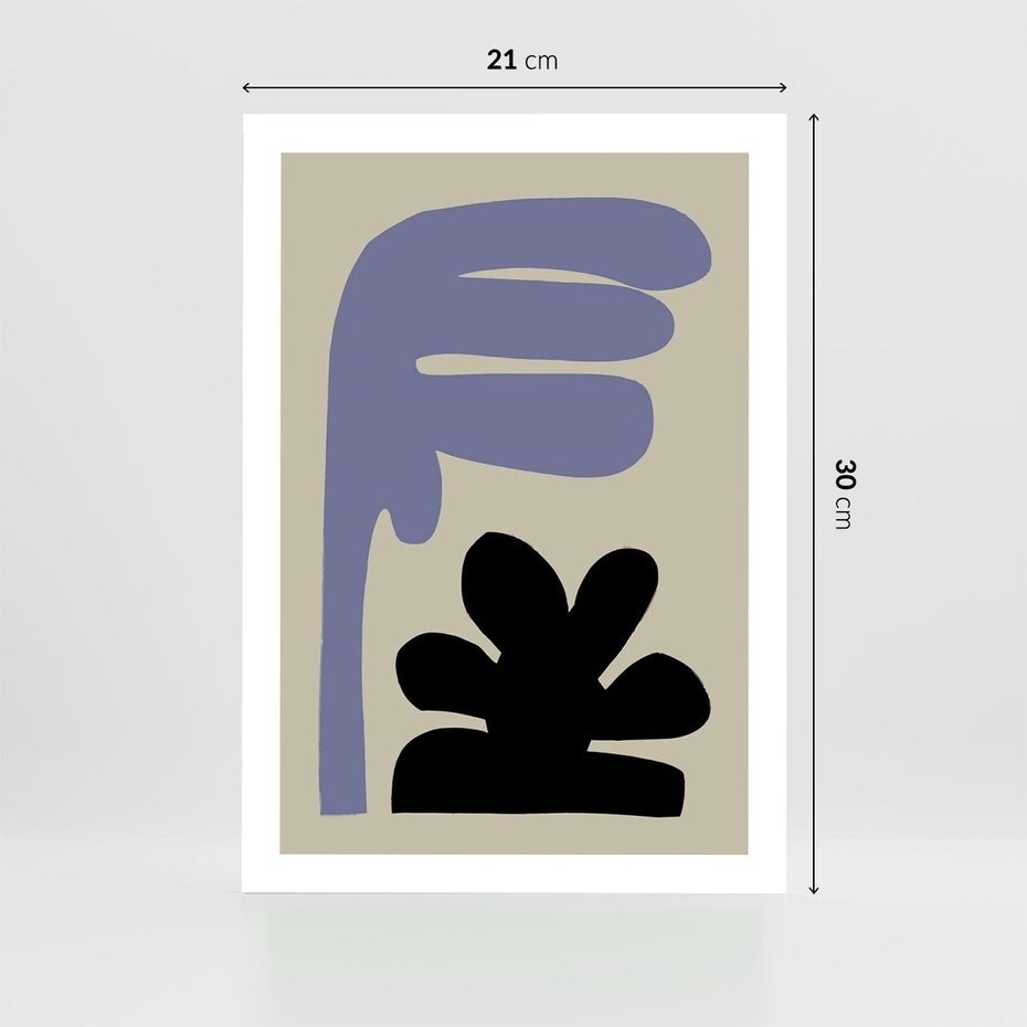 Plakat bez ramy 21x30 - Abstrakcyjne Interakcje Form - minimalizm, boho plakat