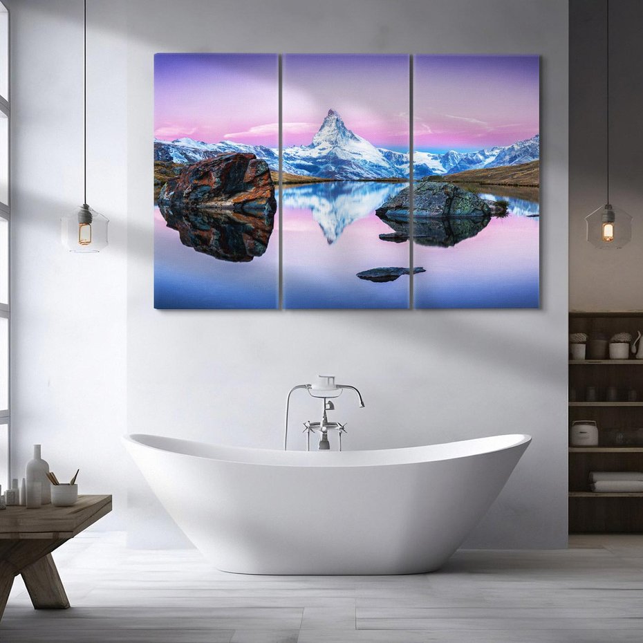 Obraz na płótnie 120x80 - Wielkość górskiego krajobrazu - lodowiec, góry