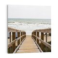 Obraz na płótnie 40x40 - Morze i drewniany pomost - morze, pomost