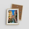 Plakat w ramie 30x40 - Romantyczna Gondola - Wenecja, gondola - rama drewno