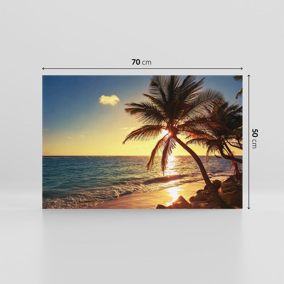 Obraz na płótnie 70x50 - Rajski Widok - zachód słońca,