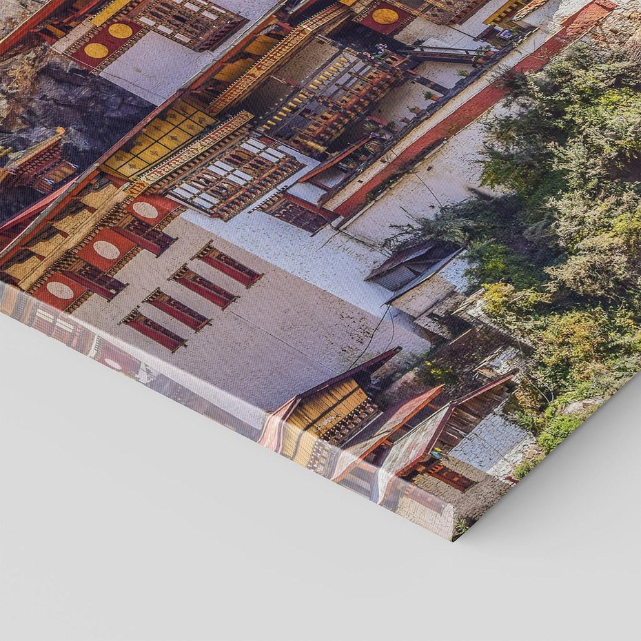 Obraz na płótnie 70x70 - Architektura Azji: Harmonia i Majestat - architektura, Azja