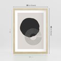 Plakat w ramie 30x40 - Migotliwa Opowieść - abstrakcyjna kompozycja, okręgi - rama drewno