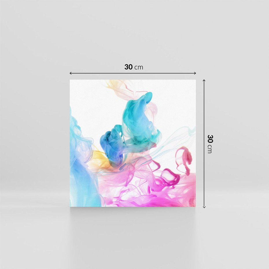 Obraz na płótnie 30x30 - Abstrakcyjne Pastelowe Piękno - abstrakcja, pastelowe