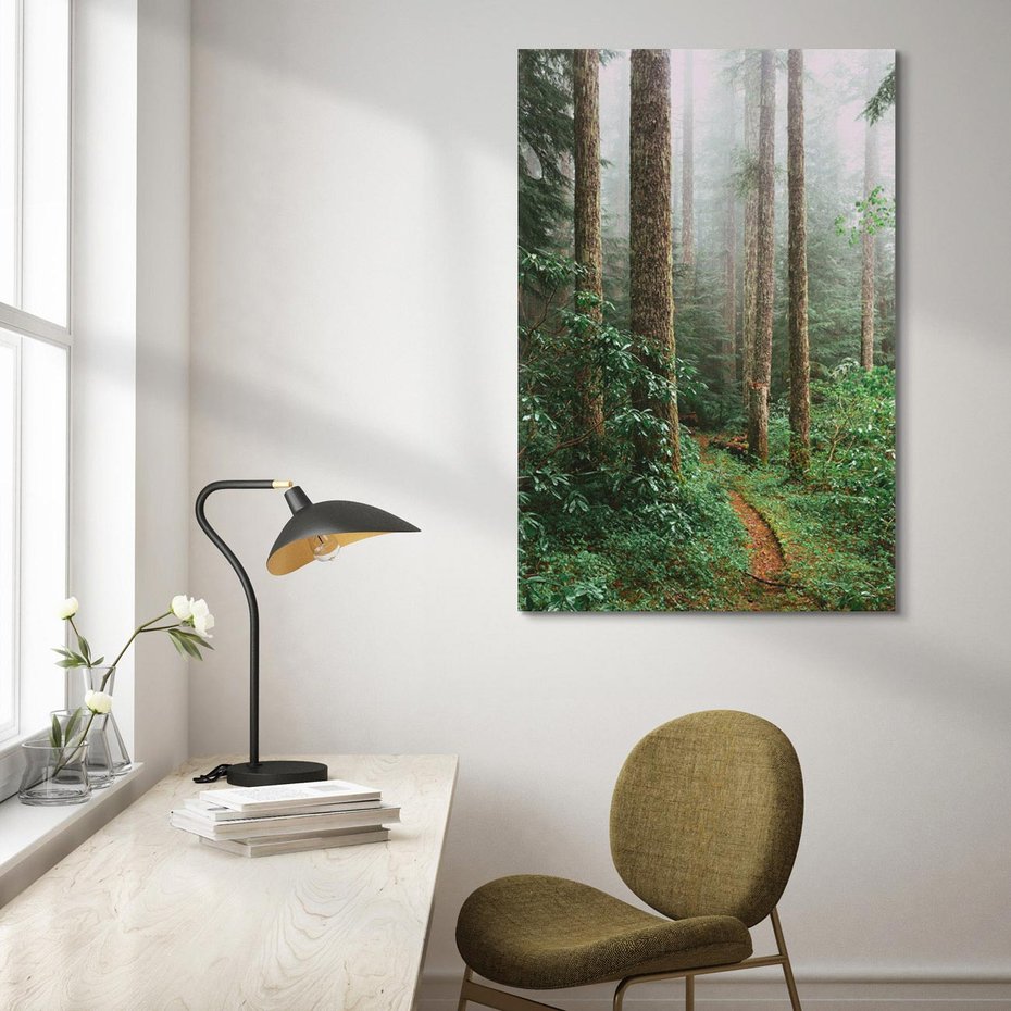 Obraz na płótnie 50x70 - Mgliste Marzenia - artystyczna fotografia, las