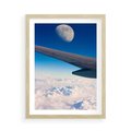 Plakat w ramie 50x70 - Samolot ku Księżycowi - samolot, ksieżyc - rama drewno