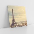 Obraz na płótnie 50x50 - Paryż: Wieża Eiffla w blasku - Wieża, Eiffla