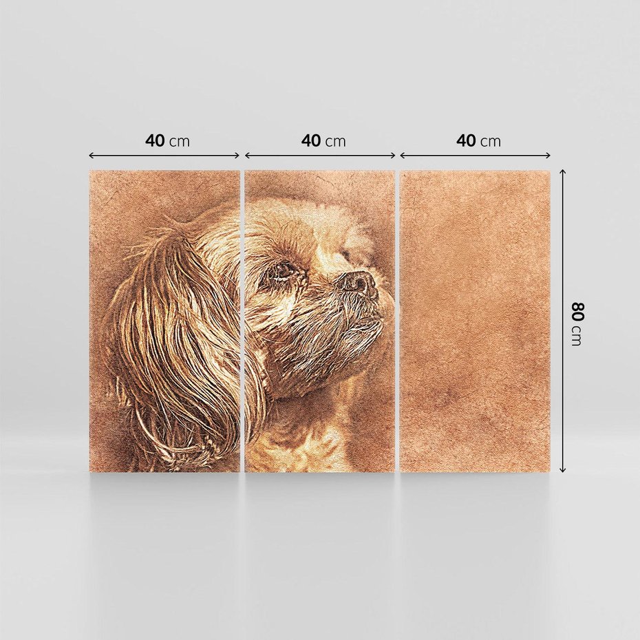 Obraz na płótnie 120x80 - Sztuka abstrakcyjna: Pies - pies, sztuka