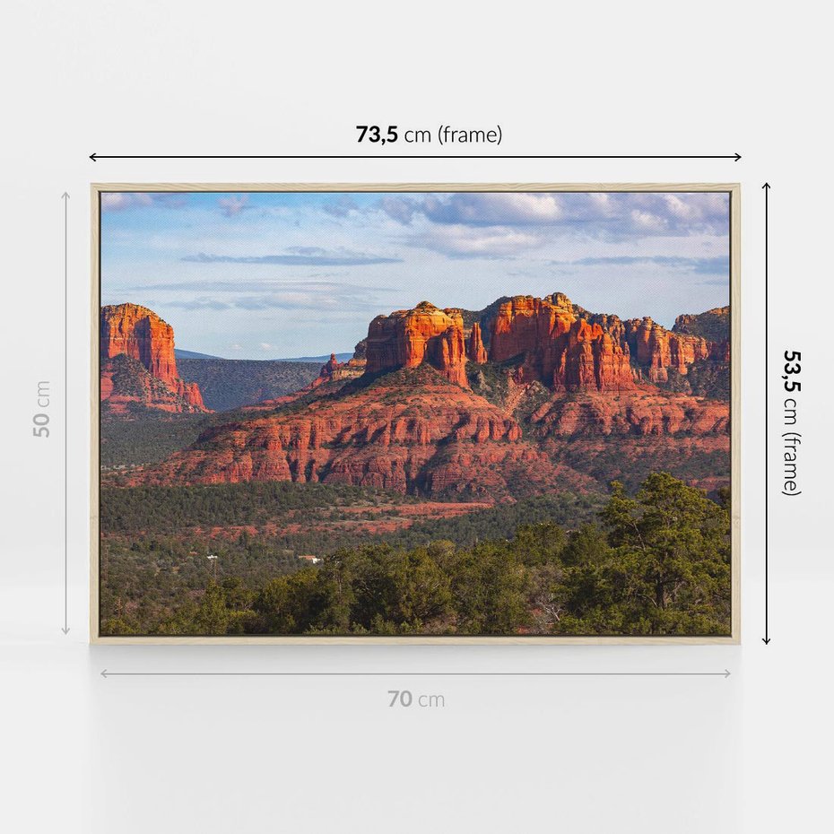 Obraz w ramie 70x50 - Majestatyczny Wielki Kanion - wielki kanion, perspektywa - rama drewno