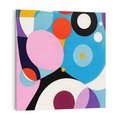 Obraz na płótnie 50x50 - Kolorowe Ulotności - abstrakcyjny obraz olejny, żywe kolory