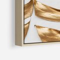 Obraz w ramie 50x70 - Siła Natury - złote, liście - rama drewno