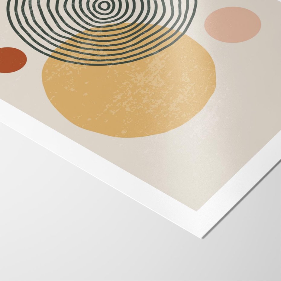 Plakat bez ramy 21x30 - Boho Światło - abstrakcyjna sztuka, boho kształty