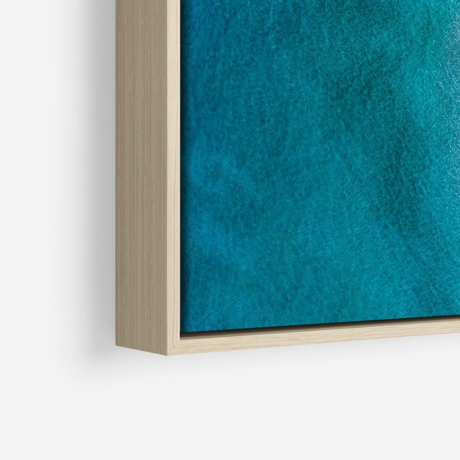 Obraz w ramie 50x50 - Spokój nad morzem - morze, plaża - rama drewno