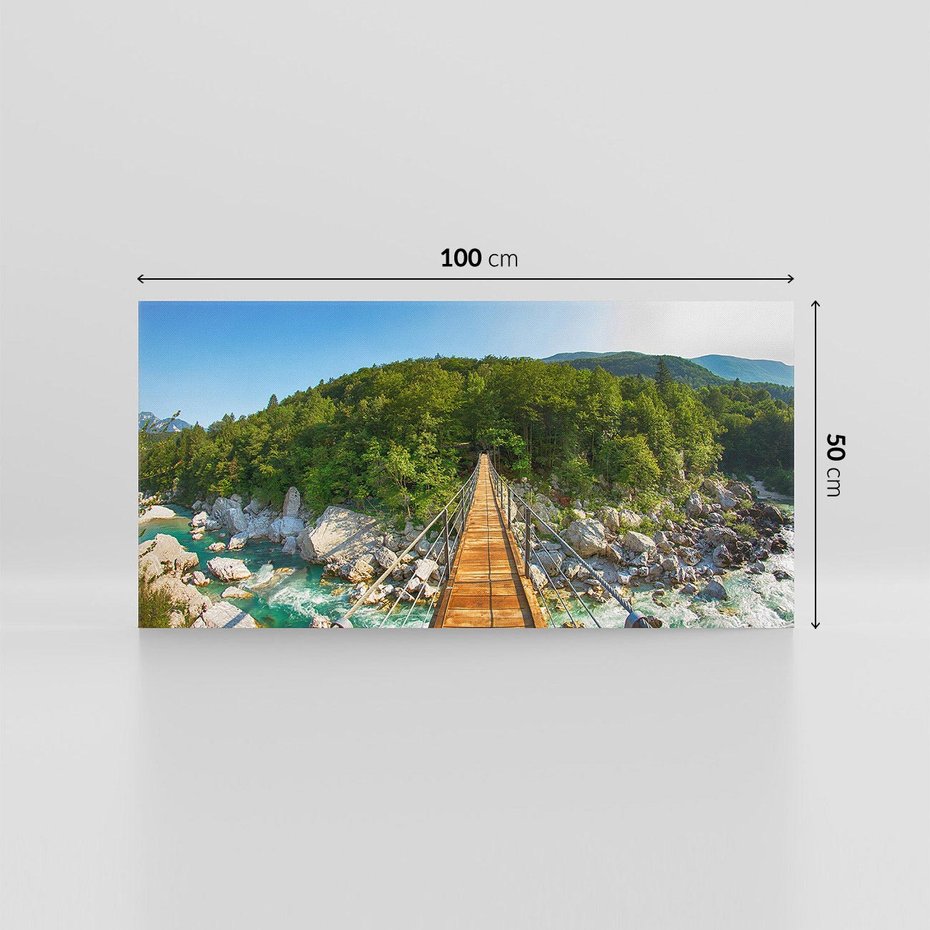 Obraz na płótnie 100x50 - Most w górach: siła natury - most, góry