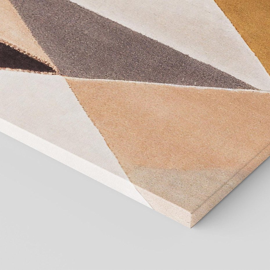 Obraz na płótnie 120x60 - Odblaski niespełnionych marzeń - kompozycja z trójkątów, mix kolorów ziemi