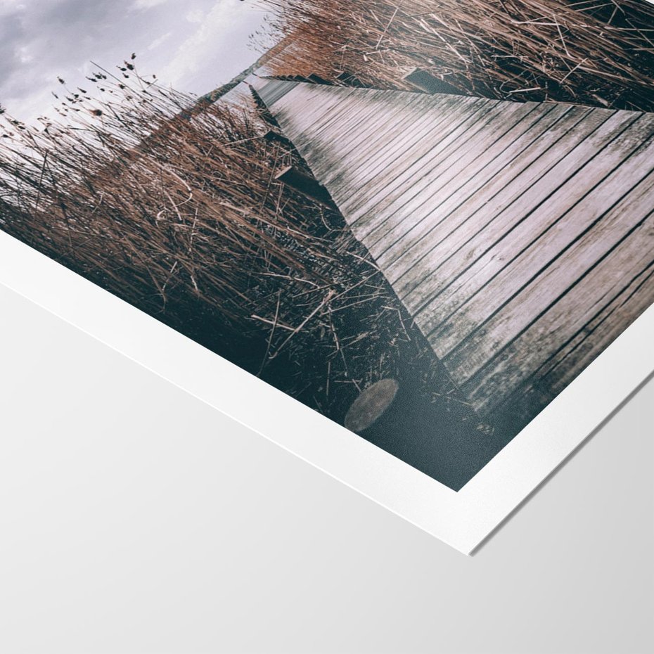 Plakat bez ramy 21x30 - Mglisty krajobraz - pomost, morze