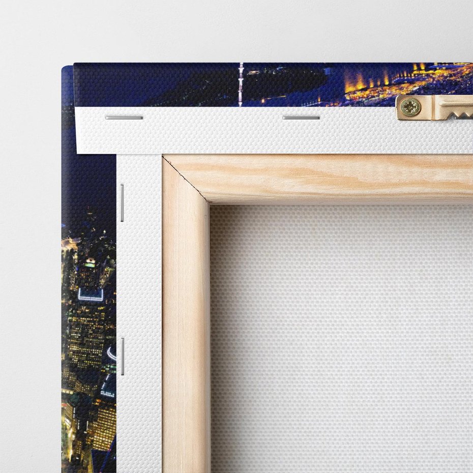 Obraz na płótnie 120x60 - Nocne miasto w USA: Niezwykłe światła - miasto, noc