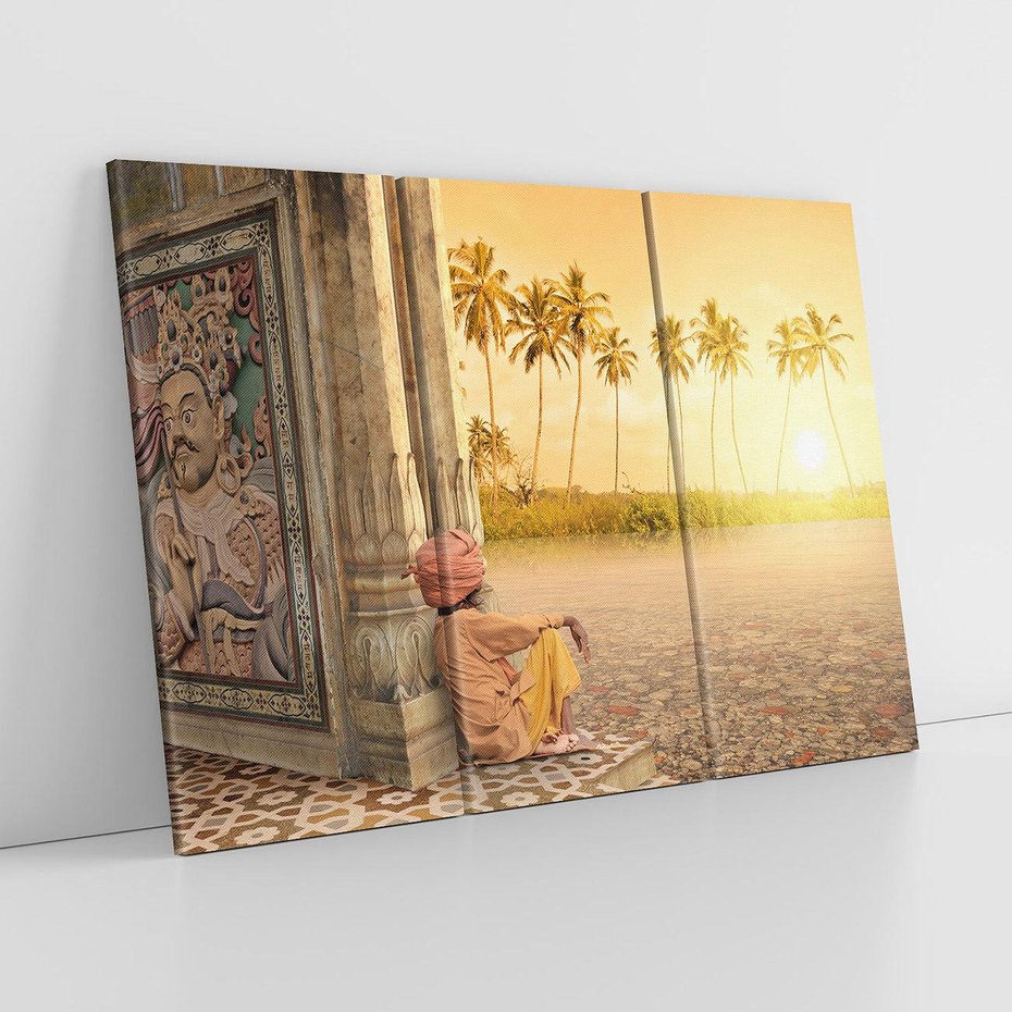 Obraz na płótnie 120x80 - Duch Indyjskiej Yogi - Indie, Azja