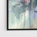 Obraz w ramie 70x100 - Efemeryczne Kwitnienie Drzew - akwarela, rozmyte pastelowe tłó - rama czarna