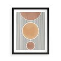 Plakat w ramie 40x50 - Taniec Linii - abstrakcyjna nowoczesna sztuka, koła okręgi - rama czarna