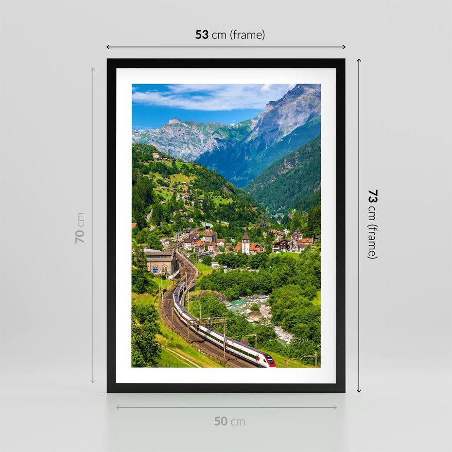 Plakat w ramie 50x70 - Magiczne Horyzonty - pejzaż, perspektywa - rama czarna