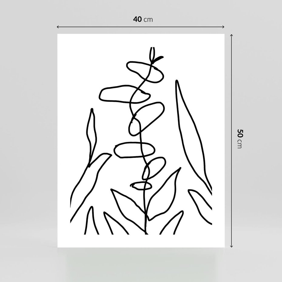 Plakat bez ramy 40x50 - Liście Mocy - mroczna sztuka, minimalizm