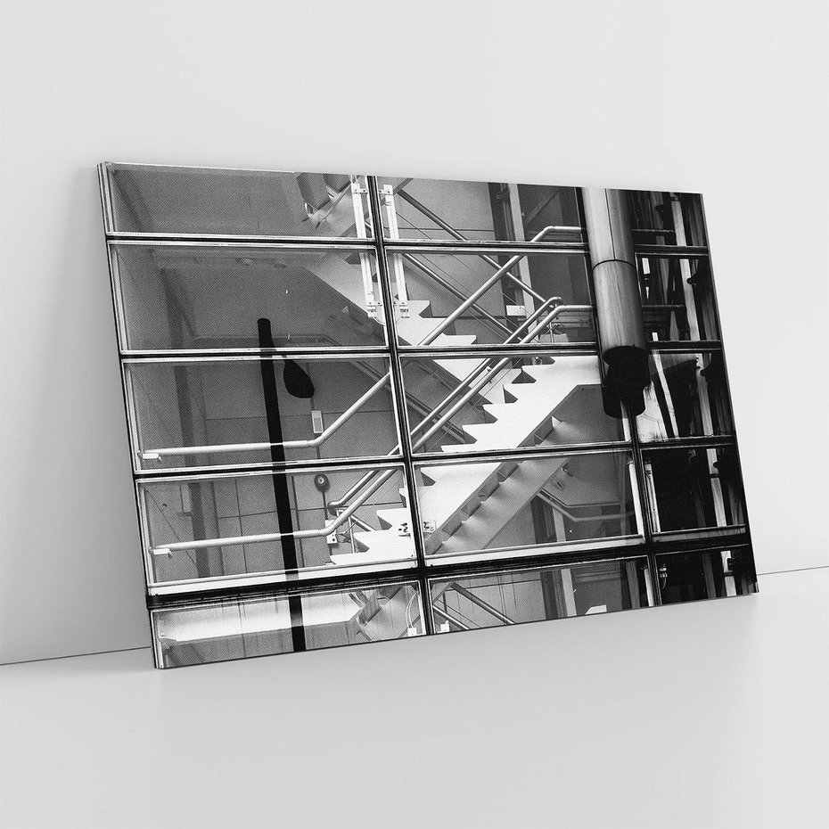 Obraz na płótnie 100x70 - Schody do architektonicznej przestrzeni - schody, architektura