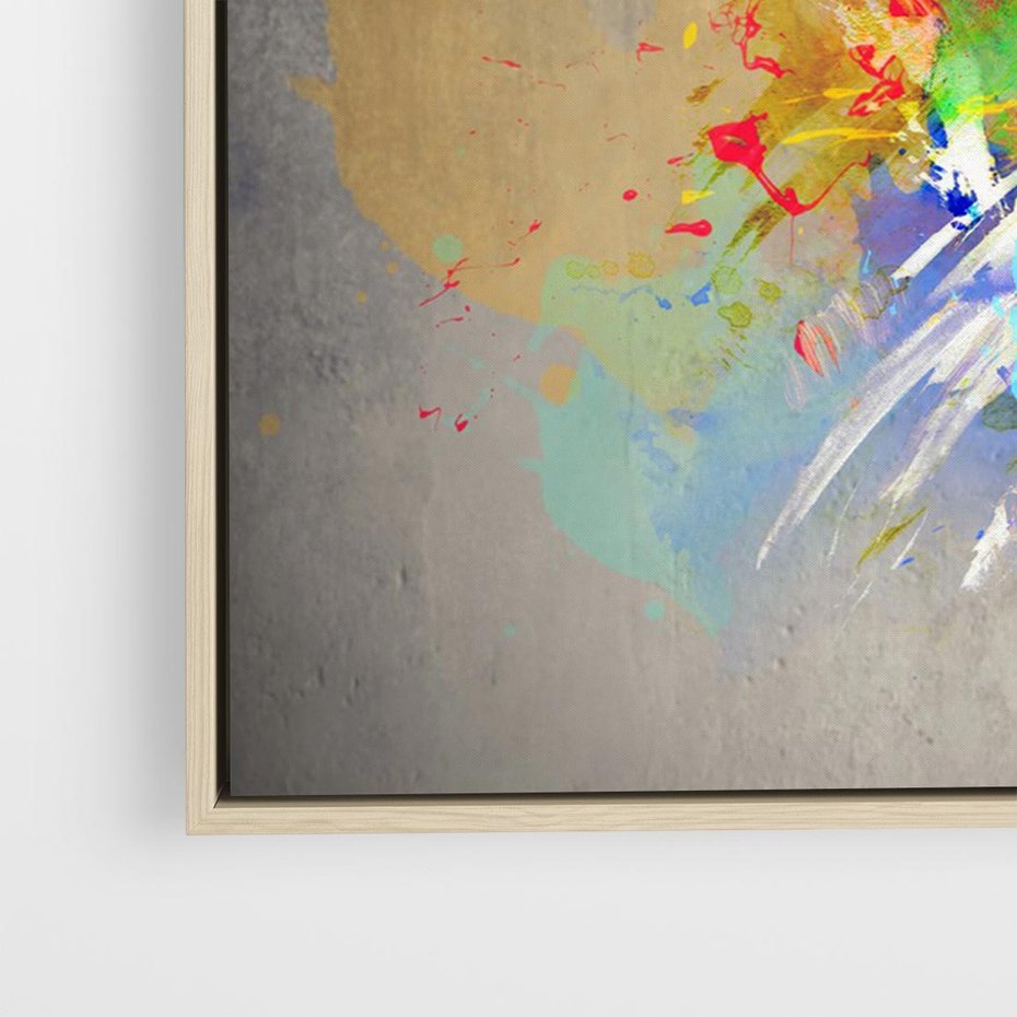 Obraz w ramie 100x70 - Kolory Kreatywnej Koncepcji - abstrakcyjna grafika, szkic żarówki - rama drewno