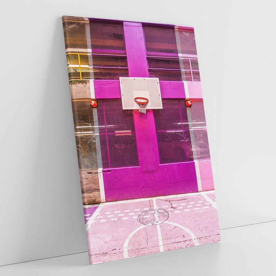 Obraz na płótnie 50x70 - Boisko Koszykówki - Pasja Sportowego Ducha - boisko, koszykówka