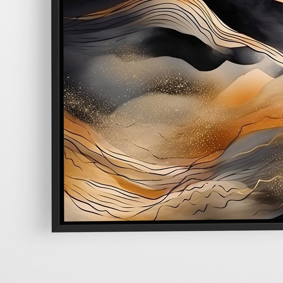 Obraz w ramie 100x70 - Grafika Zachodu - nowoczesna grafika, odcienie pastelowe - rama czarna