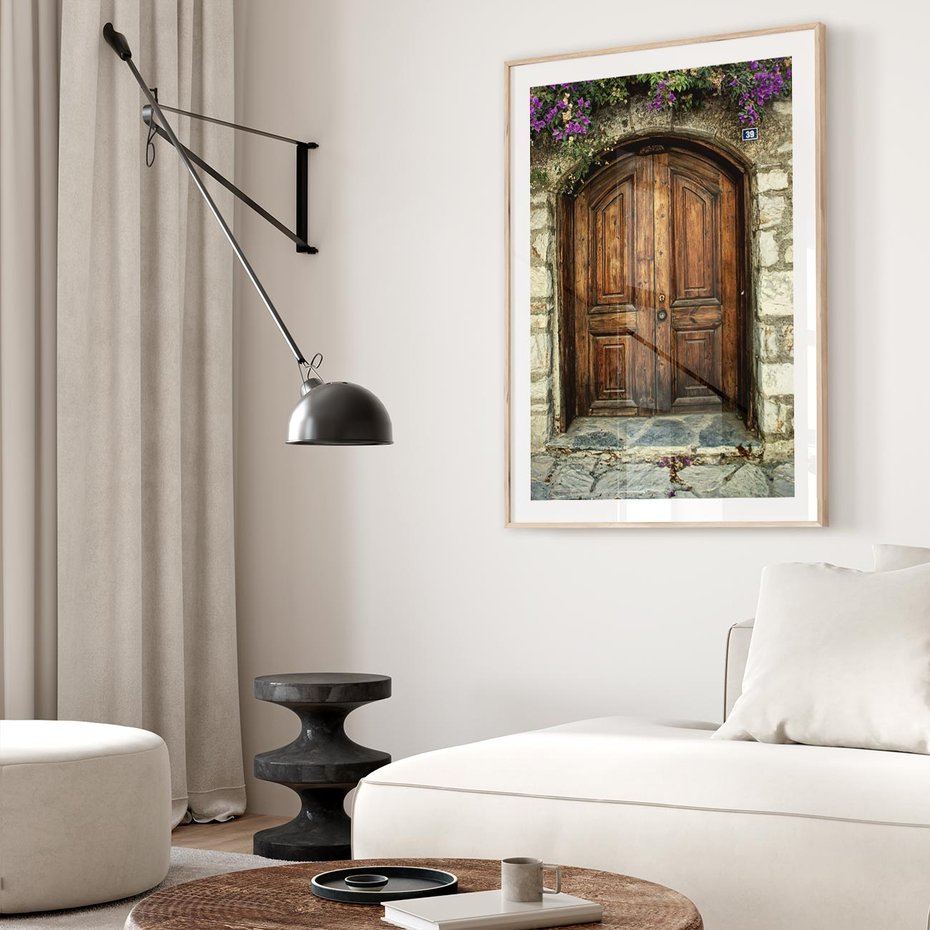 Plakat w ramie 30x40 - Tajemnicze stare drzwi - stare, drzwi - rama drewno