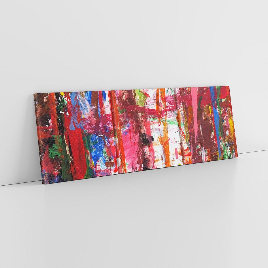 Obraz na płótnie 90x30 - Abstrakcja: wyraz emocji - abstrakcja