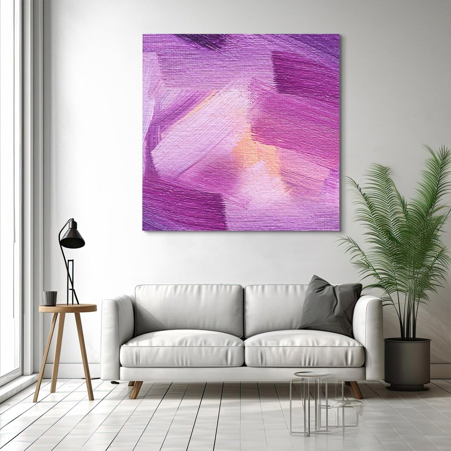 Obraz na płótnie 60x60 - Abstrakcyjna gra kolorów - abstrakcja, akwarela