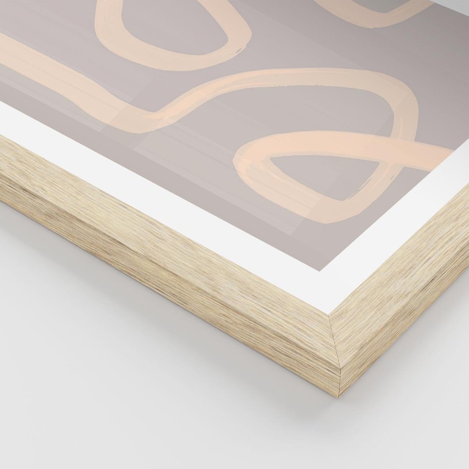 Plakat w ramie 50x70 - Nowoczesne Odbicia - minimalistyczny obraz, nowoczesny - rama drewno