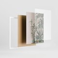 Zestaw obrazy w ramie 30x40 galeria - Liście, kwiaty, nowoczesny, styl - rama biała