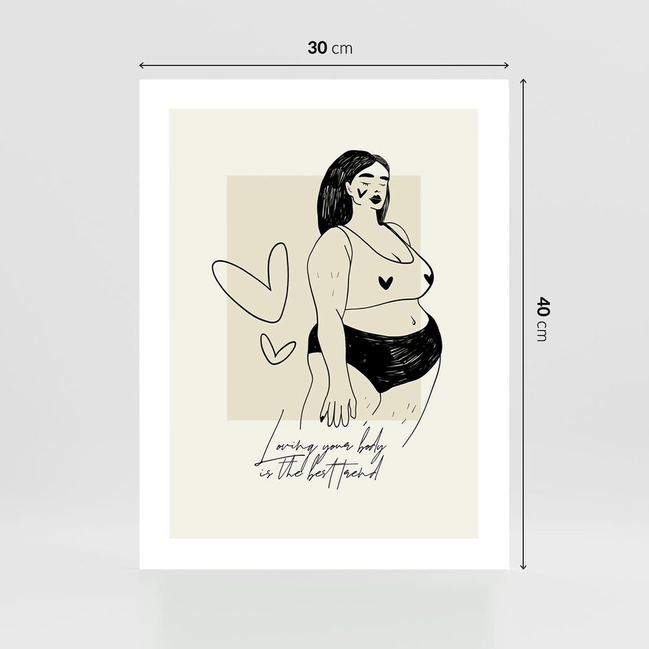 Plakat bez ramy 30x40 - Moc to Ona - rysunek, sztuka nowoczesna