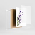 Plakat w ramie 50x70 - Delikatny Urok - lawenda, kwiaty - rama biała