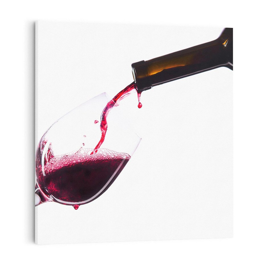 Obraz na płótnie 40x40 - Radość w smaku wina - wino
