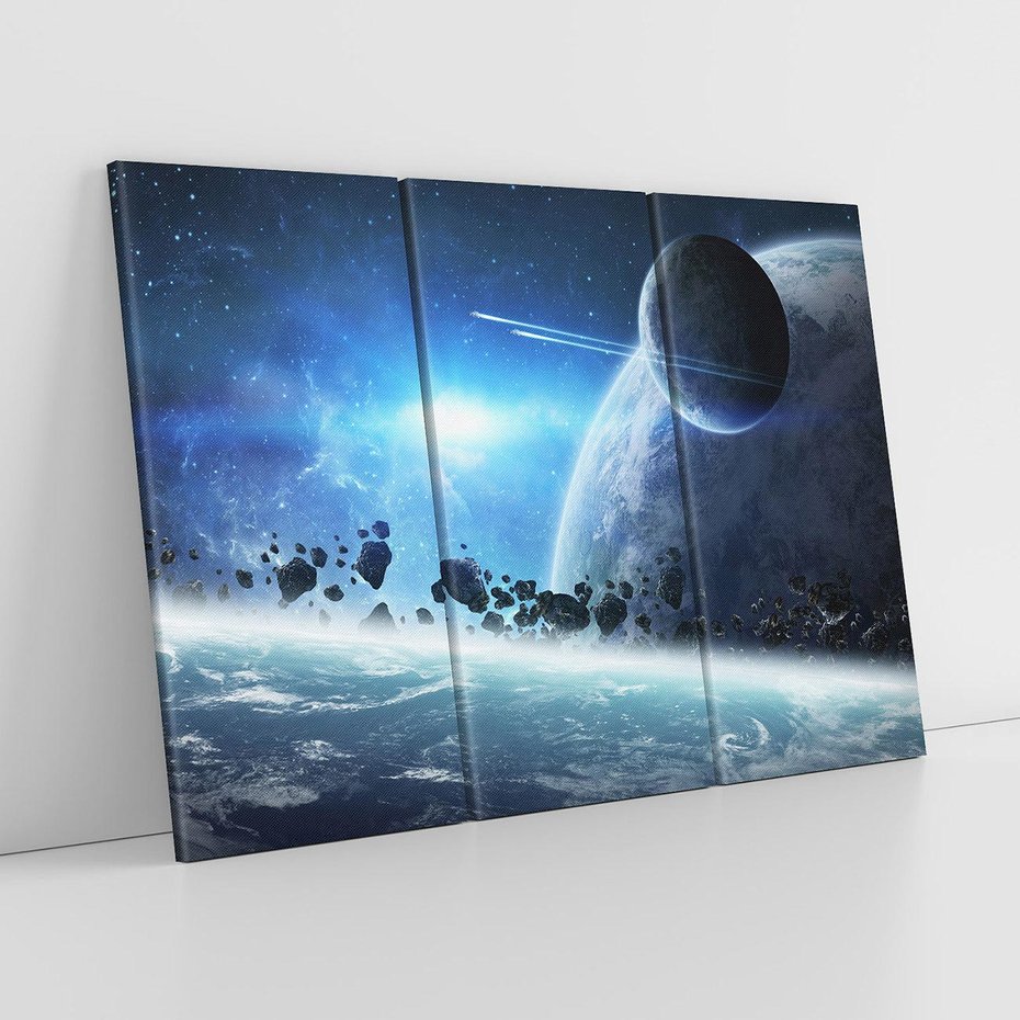 Obraz na płótnie 120x80 - Ziemia w Kosmosie - ziema, kosmos