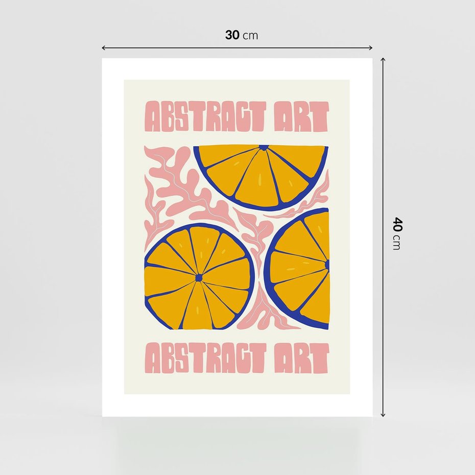 Plakat bez ramy 30x40 - Podróżne Wizje - typografia, cytryny