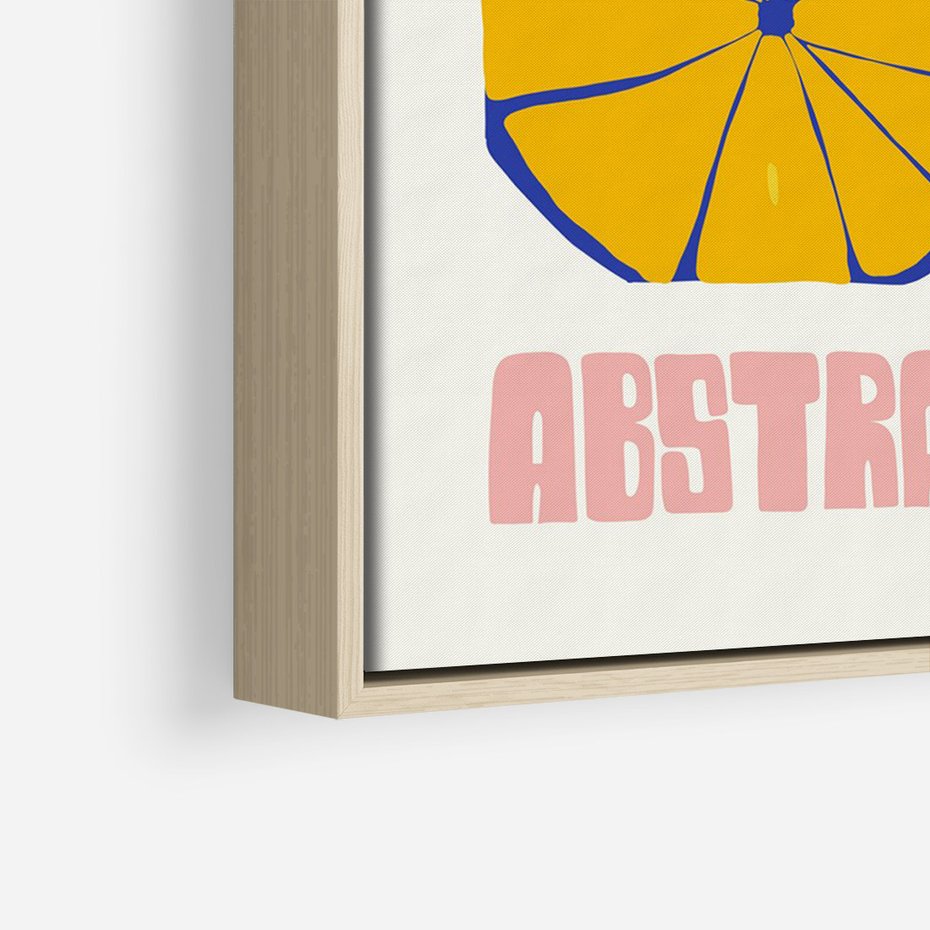 Obraz w ramie 80x120 - Podróżne Wizje - typografia, cytryny - rama drewno