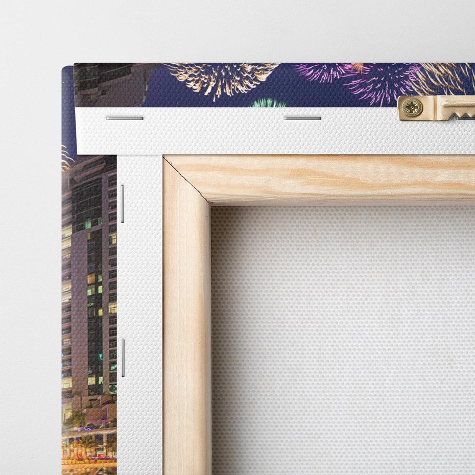 Obraz na płótnie 70x100 - Fajerwerki Nowego Roku - nowy rok, fajerwerki