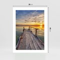 Plakat bez ramy 30x40 - Spokojny pomost nad jeziorem - pomost, jezioro