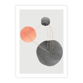 Plakat bez ramy 30x40 - Złoty Blask Abstrakcji - abstrakcja, nowoczesny plakat