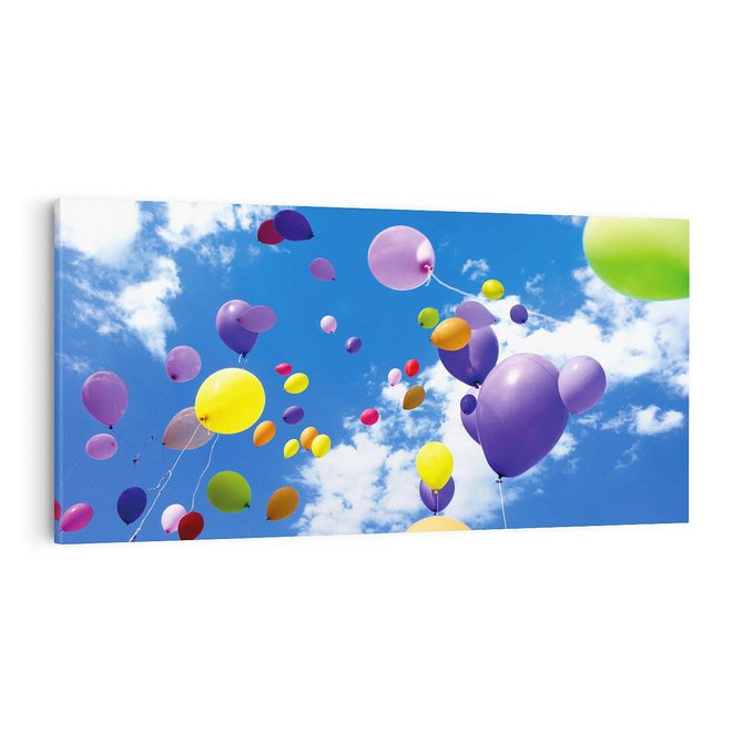 Obraz na płótnie 120x60 - Niebo pełne balonów - niebo, balony