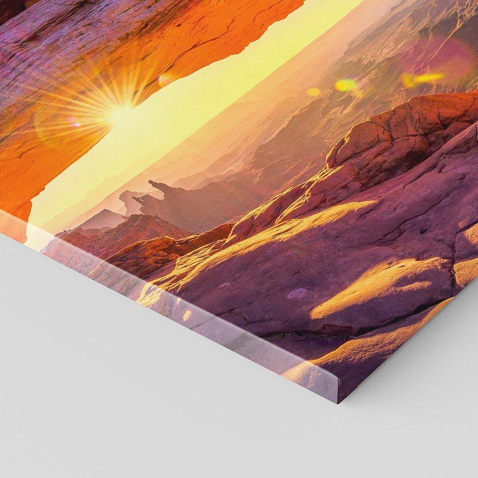 Obraz na płótnie 40x40 - Magia pustyni: skały i bezkresny horyzont - pustynia, skały